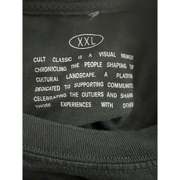 CULT CLASSIC Black Graphic Print Tee Shirt Long Sleeve Men's Size XXL - Picture 4 of 4